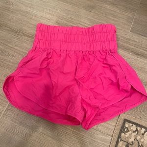 high waisted short hot pink